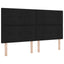 LED Box Spring Bed med hovedgærde Sort 180 x 200 cm Stof