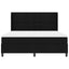 LED Box Spring Bed med hovedgærde Sort 180 x 200 cm Stof