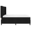 LED Box Spring Bed med hovedgærde Sort 180 x 200 cm Stof