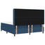 LED Box Spring Bed med hovedgærde Blå 180 x 200 cm Stof
