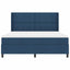LED Box Spring Bed med hovedgærde Blå 180 x 200 cm Stof
