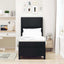 LED Box Spring Bed med hovedgærde Sort 80 x 200 cm Stof