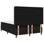 LED Box Spring Bed med hovedgærde Sort 140 x 200 cm Stof
