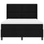 LED Box Spring Bed med hovedgærde Sort 140 x 200 cm Stof