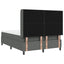 LED Box Spring Bed med hovedgærde Mørkegrå 160 x 200 cm Stof