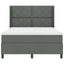 LED Box Spring Bed med hovedgærde Mørkegrå 160 x 200 cm Stof
