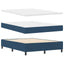 LED Box Spring Bed med hovedgærde Blå 160 x 200 cm Stof