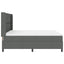 LED Box Spring Bed med hovedgærde Mørkegrå 180 x 200 cm Stof