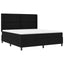 LED Box Spring Bed med hovedgærde Sort 180 x 200 cm Stof