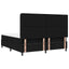 LED Box Spring Bed med hovedgærde Sort 180 x 200 cm Stof