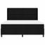 LED Box Spring Bed med hovedgærde Sort 180 x 200 cm Stof