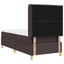 Box spring seng med LED-lysstrimler Brun 100 x 200 cm Stof