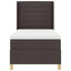 Box spring seng med LED-lysstrimler Brun 100 x 200 cm Stof