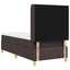 Box spring seng med LED-lysstrimler Brun 100 x 200 cm Stof