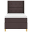 Box spring seng med LED-lysstrimler Brun 100 x 200 cm Stof