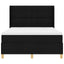 Box spring seng med LED-lysstrimler Sort 140 x 190 cm Stof