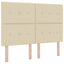 Box spring seng med LED-lysstrimler Creme 160 x 200 cm Stof
