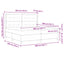 Box spring seng med LED-lysstrimler Grå 200 x 200 cm Stof