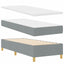 Box spring seng med LED-lysstrimler Lysegrå 80 x 200 cm Stof