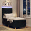 Box spring seng med LED-lysstrimler Sort 80 x 200 cm Stof