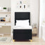 Box spring seng med LED-lysstrimler Sort 80 x 200 cm Stof