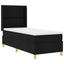 Box spring seng med LED-lysstrimler Sort 80 x 200 cm Stof