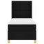 Box spring seng med LED-lysstrimler Sort 80 x 200 cm Stof
