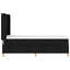 Box spring seng med LED-lysstrimler Sort 80 x 200 cm Stof