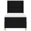 Box spring seng med LED-lysstrimler Sort 90 x 200 cm Stof