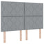 Box spring seng med LED-lysstrimler Lysegrå 160 x 200 cm Stof