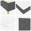 Box spring seng med LED-lysstrimler Grå 160 x 200 cm Stof