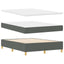 Box spring seng med LED-lysstrimler Grå 160 x 200 cm Stof