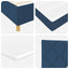 Box spring seng med LED-lysstrimler Blå 160 x 200 cm Stof