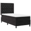 Box spring seng med madras med LED Sort 100 x 200 cm Fløjl