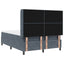 Box spring seng med LED-lysstrimler Mørkegrå 140 x 190 cm Fløjl