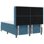 Box spring seng med madras med LED Blå 160 x 200 cm Fløjl