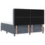 Box spring seng med madras med LED Mørkegrå 180 x 200 cm Fløjl