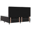 Box spring seng med madras med LED Sort 200 x 200 cm Fløjl