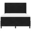 Box spring seng med LED-lysstrimler Sort 160 x 200 cm Fløjl