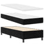 Box spring seng med LED-lysstrimler Sort 80 x 200 cm Fløjl