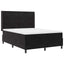 Box spring seng med LED-lysstrimler Sort 160 x 200 cm Fløjl
