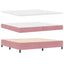 Box spring seng med LED-lysstrimler Lyserød 200 x 200 cm Fløjl