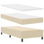 Box spring seng med hovedgærde Creme 80 x 200 cm Stof