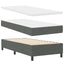 Box spring seng med hovedgærde Mørkegrå 90 x 190 cm Stof