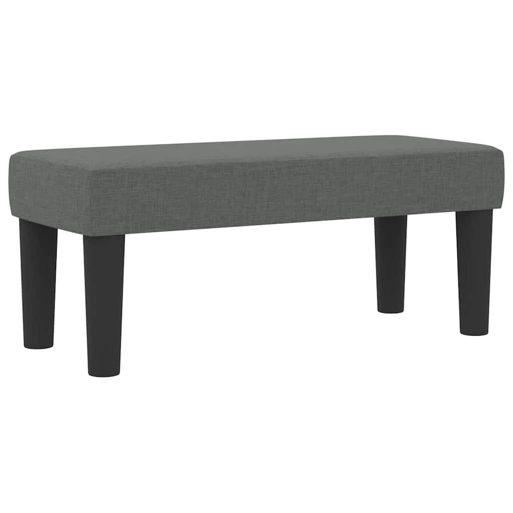 Box spring seng med hovedgærde Mørkegrå 90 x 190 cm Stof