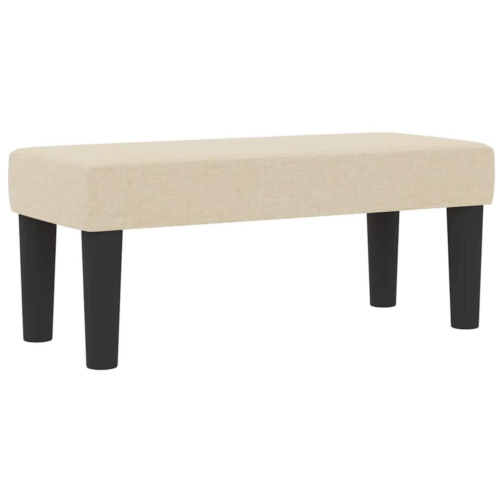 Box spring seng med hovedgærde Creme 100 x 200 cm Stof