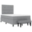 Box spring seng med hovedgærde Lysegrå 120 x 190 cm Stof