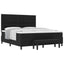 Box spring seng med hovedgærde Sort 180 x 200 cm Stof