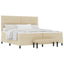 Box spring seng med hovedgærde Creme 200 x 200 cm Stof