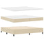 Box spring seng med hovedgærde Creme 200 x 200 cm Stof
